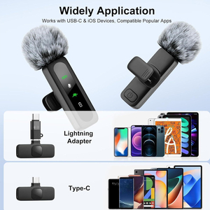 Mini microphone sans fil pour iPhone - Microphone cravate à réduction de bruit pour iPad, Android, mini microphone à clip, idéal pour Vlog <span class=keywords><strong>Tiktok</strong></span> - Product Image 4