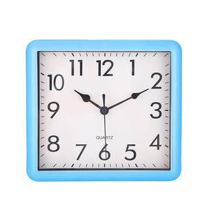 ヴィンテージスクエアクォーツ壁掛け時計樹脂ガラス金属フレームアラビア数字ミニマリストリビングルーム子供部屋寝室用 - Product Image 2