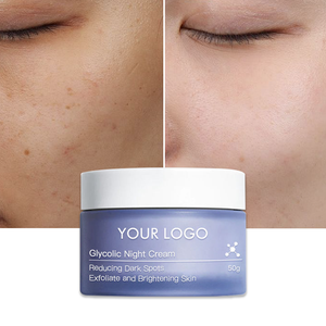 Hidratante de belleza blanqueador glicólico AHA orgánico Natural 50g crema Facial para mujer antipigmento removedor de manchas negras crema de noche - Product Image 1