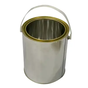 Super Large 4L Cylindrical Metal Tin Environmental Protection with Belt Handle Painting Metal Cans Product Category