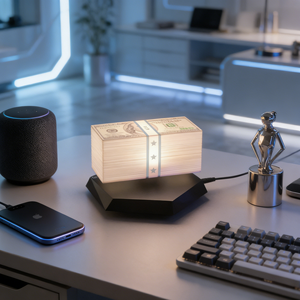 Veilleuse décorative à lévitation magnétique, thème <span class=keywords><strong>Grand</strong></span> Theft <span class=keywords><strong>Auto</strong></span> Vice City, art moderne, technologie de pointe, style gangster dollar américain, jouet - Product Image 1