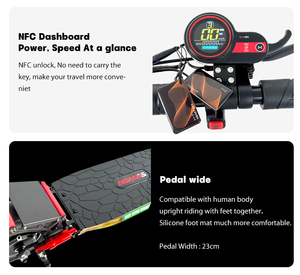 Scooter Eléctrico Geofought L12 para Adultos, 800W, 48V, 13Ah, 27mph, Alta Velocidad, Todoterreno, Envío desde Almacén en EE. UU. - Product Image 4
