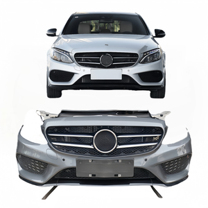 Cubierta de cuerpo de parachoques delantero <span class=keywords><strong>Mercedes</strong></span> Clase C W205 con radiador y reemplazo trasero de haz de luz grande - Product Image 3