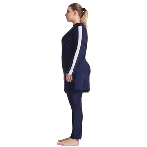 Burkinis décontractés pour femmes, grande taille, ultra-larges, color-block, conservateurs, anti-UV, en mousseline, en stock usine - Product Image 5