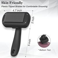 Brosse autonettoyante pour chien en gros, outil de démêlage pour animaux de compagnie pour chats, fournisseur pour salon de toilettage