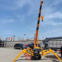 Innen Kleine Spinnen kran Materialien Handhabung Mini Compact Crawler Spider Crane Durch Türen Treppen aufzüge klettern