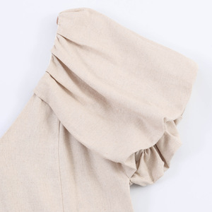 Abito Midi Personalizzato 2026 in Ramiè con Maniche a Sbuffo, Manica Corta, Sostenibile, Estivo, Vintage, Casual - OEM/ODM da Fabbrica di <span class=keywords><strong>Abbigliamento</strong></span> Cinese - Product Image 5