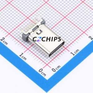 HX-TYPE-C 16P 180 LC-B H13.0 USB Connector Through hole Component (THT) Connector Type-C Female Through Hole 16P - Product Image 1