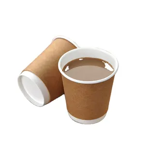 Cà Phê Trà Tái Chế Cách Nhiệt Cao Cấp 12Oz Cốc Giấy Ly Đôi Dùng Một Lần