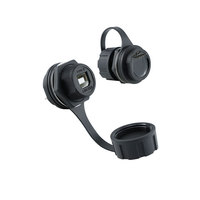 Conector Hembra USB Tipo B de Montaje en Panel LSHITECH M20.8 con Tuerca Frontal Roscada, Adaptador, Opciones de Soldadura y Conexión Directa