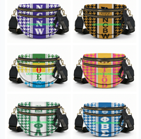 Sac bandoulière coquillage unisexe en gros pour sororité, design élégant avec lettres grecques, sac coquillage pour l'extérieur