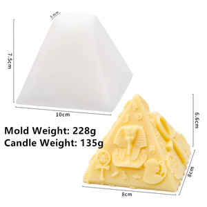 Moule en silicone écologique pour bougies parfumées Pyramide <span class=keywords><strong>de</strong></span> l'Égypte Pharaon, moule à savon en plâtre, moule à bougie, outils pour gâteaux, décoration intérieure - Product Image 3