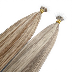 Extensions de cheveux humains russes 100% naturels Dragonlash Factory, 10-30 pouces, extensions de cheveux nano en plastique en gros, cheveux humains raides crépus - Product Image 1
