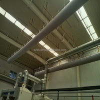 Tuyau de climatisation textile flexible industriel de forme carrée avec design graphique pour usine de production