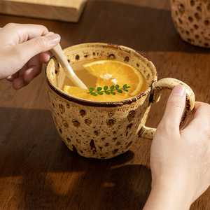 Mug à café en céramique vintage, finition mate, cuit au four, avec anse, pour thé ou latte art - Product Image 3