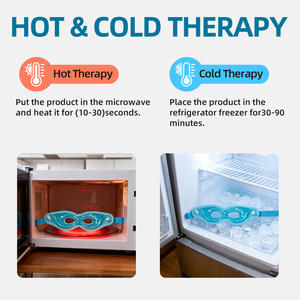 <span class=keywords><strong>Masque</strong></span> oculaire en gel à billes, bleu, avec trou, <span class=keywords><strong>pour</strong></span> soulager la fatigue oculaire, cercle noir, apaisant et confortable - Product Image 6