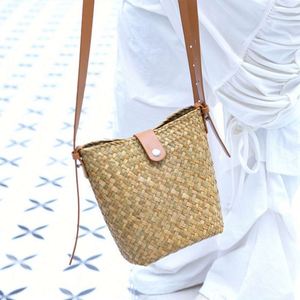 Casual Straw Shoulder Straw <b>Bag</b> Women's Street Trend Mobile Phone <b>Bag</b> Personality Hand Woven <b>Beach</b> <b>Bag</b> - Product Image 6