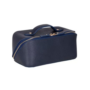 Lichi Leather Custom Large Capacity Waterproof Makeup Case <b>Bag</b> Multi-pockets Travel Portable Cosmetics <b>Storage</b> <b>Bags</b> for Women - Product Image 1