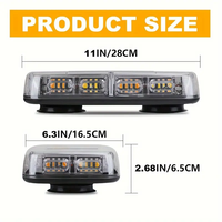 48LED Hochs ichtbare Not sicherheits warnung Dach blitzlicht leiste Magnetisches Autozubehör 12-24V Neuzustand