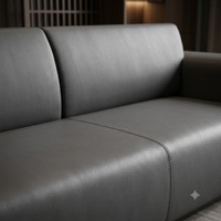 Ensemble de canapés de bureau modernes trois places en cuir avec fauteuils et table basse pour appartement, hôtel, hôpital, réception, salon - Vente en gros