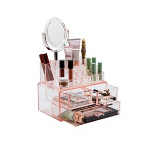 Organisateur de bureau en acrylique transparent de qualité supérieure, taille et forme personnalisées, organisateur de cosmétiques pour bureau, fabriqué en Inde - Product Image 1