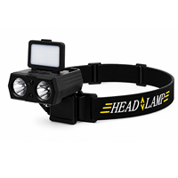 Lampe frontale LED magnétique détachable à clipser, rechargeable, étanche, avec capteur, faisceau large et spot, pour le travail