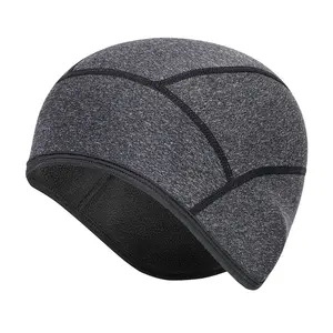 QJC12 altında uyar kaskları termal tutma koşu bisiklet kayak kış spor kask astar kafatası Cap Beanie