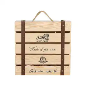 Незаконченный Органайзер из натурального дерева, Подарочная коробка для бутылок вина с металлическим замком, коробка для упаковки бутылок вина для случая