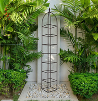 Eisernes Rankgitter, Großer Obelisk für Kletterpflanzen, Vertikale Metall-Gartenkunst, Gartengeschenk, Outdoor-Dekoration, Hinterhof-Akzent