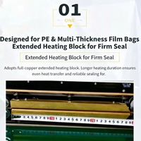 Machine de scellage continu pour sachets de thé, d'aliments, de film plastique et de feuille d'aluminium, équipement de scellage de sacs multi-matériaux