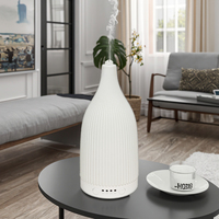 Diffuseur d'aromathérapie minimaliste blanc, humidificateur intelligent avec lumières LED 7 couleurs |   Distributeur de savon liquide pour voiture et hôtel avec arrêt automatique programmable, capacité de 51 à 100 ml