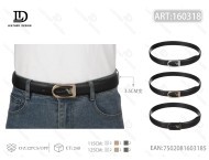 Cintura Casual da Uomo con Fibbia Rettangolare in Lega da 3,5 cm - Product Image 1