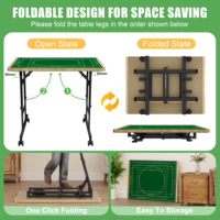 Table de puzzle en bois 1500 pièces, pliage en un clic, hauteur réglable, inclinaison 45°, 6 plateaux en feutre, roulettes, couvercle translucide, poste de travail
