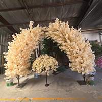 F182 Arbre artificiel réaliste fait main, rose, à tronc courbé, pour décoration de mariage et de restaurant, olivier et cerisier en fleurs