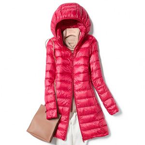 Vestes d'hiver pour femmes décontractées et fines 2023, sans capuche, longues, <span class=keywords><strong>ultra</strong></span> légères, fines, chaudes, couleur unie, en duvet - Product Image 3