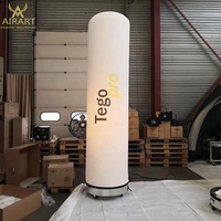 Colonne gonflable lumineuse blanche, colonne gonflable lumineuse pour campagne marketing et événements