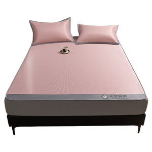Tokogasa Ice <b>Silk</b> Fitted <b>Sheet</b> 90cm Breathable Cooling Mattress Protector Solid Color Summer Bedding Set - Product Image 1