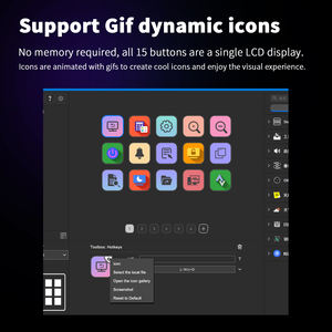 Manette de jeu programmable Mibox Mini filaire Type-C/<span class=keywords><strong>USB</strong></span> avec rétroéclairage LCD StreamDeck avec touches multimédias, nouvelle pour ordinateur portable et ordinateur de bureau - Product Image 3