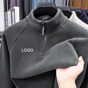 Giacca in Pile Polare da Uomo Personalizzata con Ricamo, Mezza Zip e Collo Alto, Felpa Invernale con Zip a Quarto - Product Image 1