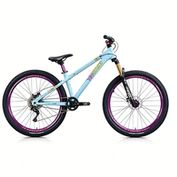 VTT à cadre en aluminium à vitesse unique avec freins à disque, roues de 26 pouces, confort et fitness, vélo de montagne
