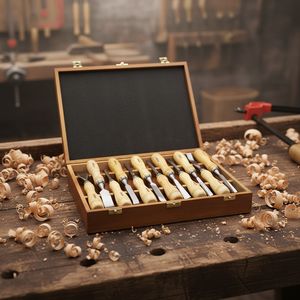Juego de Cinceles para Tallar Madera de Grado Industrial con Puntas de Acero RT-M112RT-M107, Juego de 12 Piezas, Kit Completo para Trabajos Detallados - Product Image 3