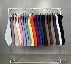 Sudadera con capucha recortada de algodón de lujo para hombre, ropa de calle de gran tamaño personalizada con sudaderas de peso pesado para invierno - Product Image 5