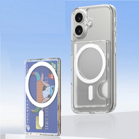 Porte-cartes magnétique universel en PC rigide et souple, compatible avec toutes les marques de coques de téléphone, compatible avec l'iPhone 18 Pro Max