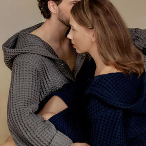 Kimono Spa & jubah mandi ringan rajut wafel katun Turki untuk wanita OEKO-TEX bersertifikat antimikroba - Product Image 5