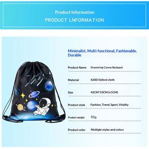 Custom Luxury Eco-Friendly Denim Drawstring Backpack USB Anti-Theft Reflective Closure Multi Color Portable Shopping Takeaway - Product Image 4