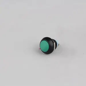 CMP 12mm Plastic 6 Colors Black Body Solder 2 Pins Waterproof Micro Momentary Start Button Round Switch Sealed Push Button