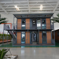 Maison de vacances en conteneur préfabriqué avec véranda, trois chambres, pack plat - Maison de conteneur préfabriquée de luxe ISO CE