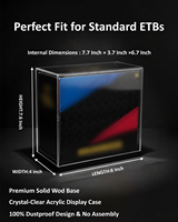 Boîte de présentation pour Elite Trainer Box en acrylique, base en bois massif, protection UV, épaisseur 3 mm, anti-poussière, rangement moderne, couvercle amovible