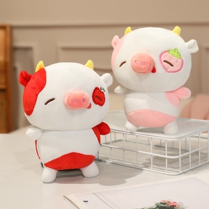 Divertidos Peluches de <span class=keywords><strong>Cerdo</strong></span> y <span class=keywords><strong>Vaca</strong></span> con Temática de Frutas, Juguetes de <span class=keywords><strong>Peluche</strong></span>, Regalos Perfectos para Niños, Juguetes de Compañía, Decoración del Hogar - Product Image 4