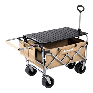 Camping Cart 120x80x60cm Foldable Four-Wheel Metal Storage Outdoor Use - Product Image 2